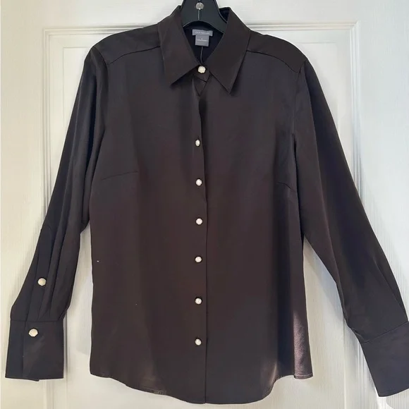 Ann Taylor longsleeve silk blouse - Picture 1 of 4